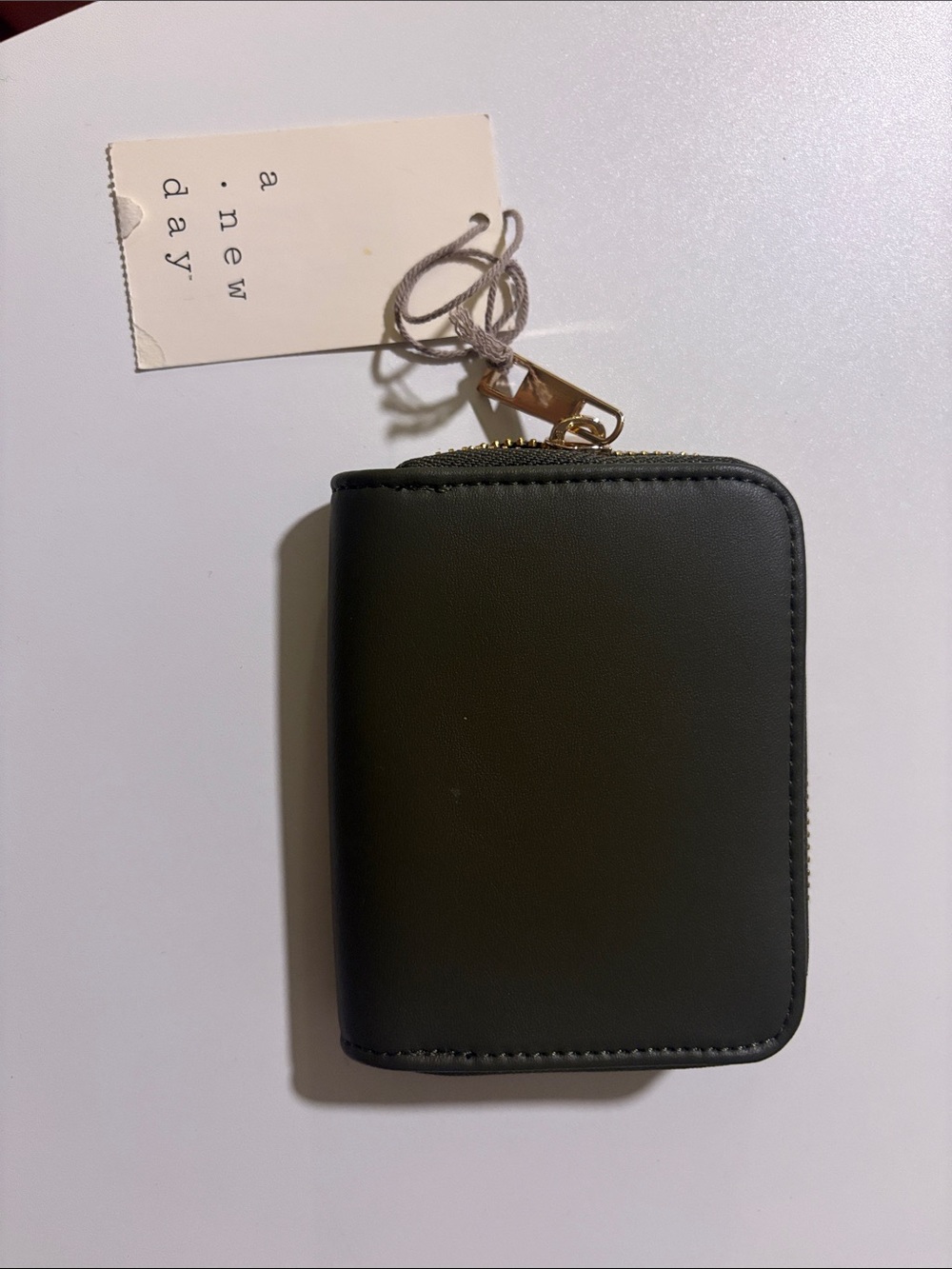 Target Black Zip Card Holder with Gold Hardware